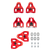 LOOK Delta Floating Red Cleats