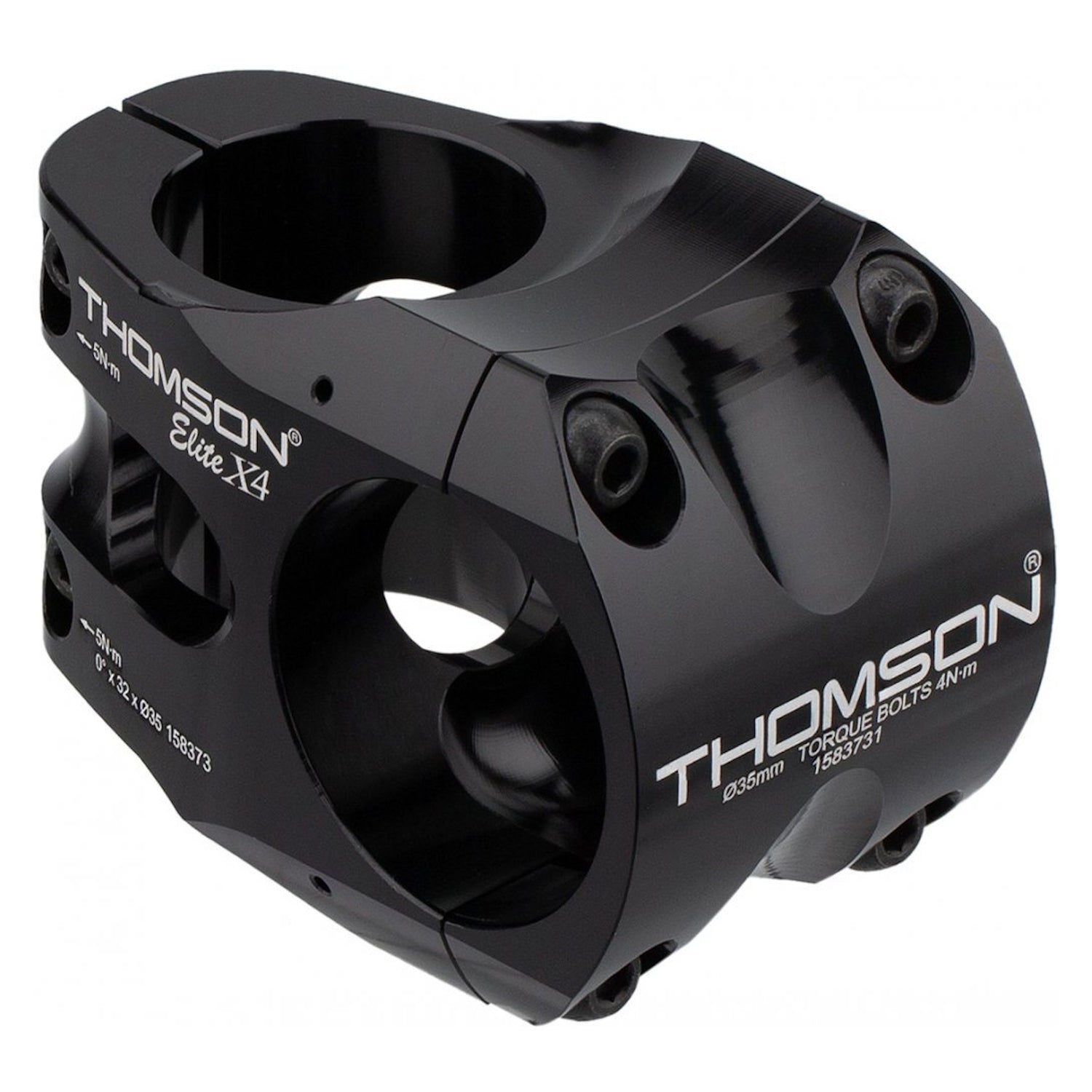 35mm Oversized MTB Stem 1 1/8 Inch – Black Alloy, Multiple Lengths (35-90mm) For Mountain Bike